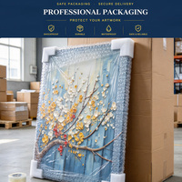 Tableau mural abstrait sans cadre, peint à la main sur toile, motif floral et arbre, pour salon, villa, hôtel, vente directe usine, OEM