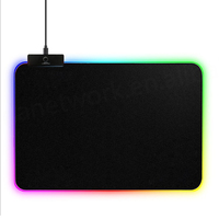 Alfombrilla de Ratón Bajeal Impermeable con Calefacción RGB, Patrón Cuadrado Personalizable, 350*250*3mm, Plug and Play, para Juegos de Computadora, de Goma Natural, a Color
