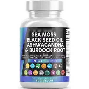 Private Label Vegan Natural Kids Energy Elderberry Organic Irish Sea Moss Capslue For Immune Support System Booster Supplements