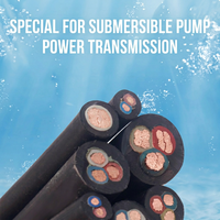 Kabel Pompa Submersible JHS Heavy Duty 300/500V Tahan Air Berperingkat IP68 Konduktor Tembaga Murni 100% Kawat Berlapis Karet Fleksibel
