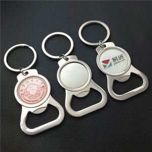 Porte-clés ouvre-bouteille en alliage de zinc personnalisé avec logo gravé au laser pour cadeaux promotionnels et événements d'entreprise - Product Image 3