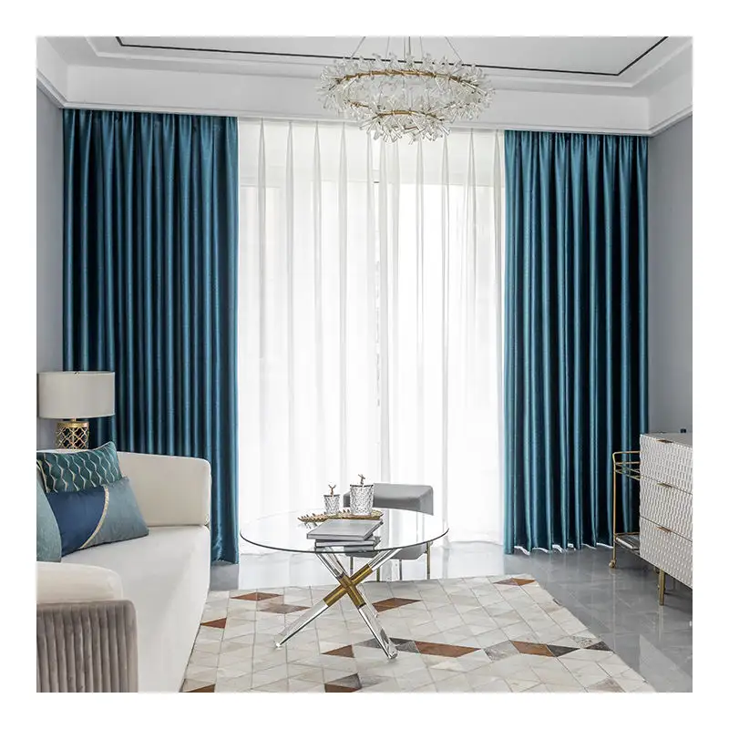 Innermor Luxury Blackout Drapes Embossed Cloth Silk Feeling Curtains For bedroom Window living room Ready Made