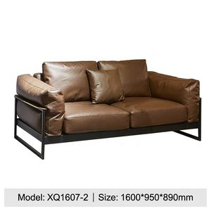 Ensemble de canapés en cuir minimaliste italien moderne, canapé sectionnel de luxe, mousse haute densité, meubles de salon, cuir microfibre - Product Image 3