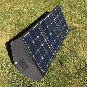 고효율 휴대용 태양 전지 패널 Sunpower 접이식 12V 패널 태양 광 100W 120W 접이식 태양 전지 패널