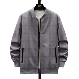 Plus size middle-aged spring and autumn men's baseball collar <b>light</b> business jacket casual street coat Joker comfortable fashion - Product Image 1