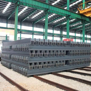 Harga Murah Lembaran Baja <span class=keywords><strong>Pile</strong></span> Tipe U Lebar 500mm Hot Rolled Larsen untuk Pengendalian Banjir - Product Image 4