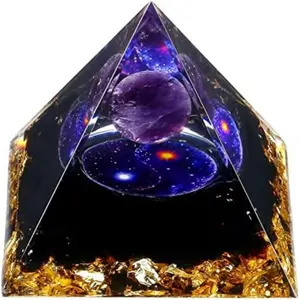 Healing Crystal Pyramid Tai Chi with Lapis Lazuli ball