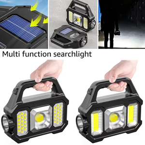 Multifunction Solar Power Bank <b>Work</b> <b>Light</b> Searchlight Flashlight <b>Rechargeable</b> COB <b>LED</b> Portable Outdoor Camping Lamp Plastic 5W - Product Image 2