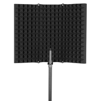 Housse en mousse acoustique pliable pour microphone, écran d'isolation pour studio d'enregistrement vocal, support de microphone