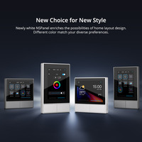 Interrupteur mural intelligent SONOFF NS Panel USW, thermostat Wi-Fi blanc avec écran, compatible avec Alexa, Google Home et Android.