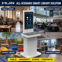Equipo Inteligente para Bibliotecas, Kiosco de Autoservicio para Check-in y Check-out de Libros, RFID de Alta Frecuencia, Windows 10, Solución de Automatización para Bibliotecas