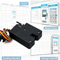 Serrure électrique ABS DC5V 12V 24V avec retour de signal et déverrouillage manuel d'urgence pour armoire, casier à colis, distributeur automatique