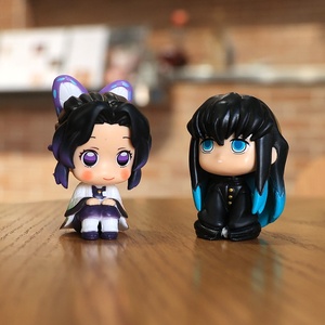 8 Estilos de Figuras de Acción de Anime Sentadas y Agachadas: <span class=keywords><strong>Tanjiro</strong></span> Kamado, Nezuko, Kanae Kocho, Ise Iwai, Modelo de Decoración, Bolsa OPP - Product Image 3