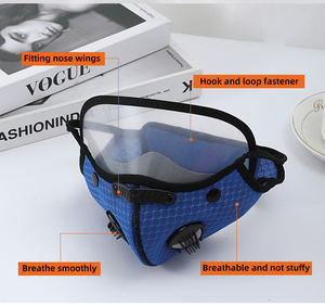 <span class=keywords><strong>Masque</strong></span> de protection respirant réutilisable anti-poussière avec filtre à air pour vélo de montagne - Product Image 2