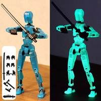 Figurine articulée Lucky 13 Robot, entièrement articulée, jouet en plastique 3D, nouveau, écologique, pour l'affichage et le jeu