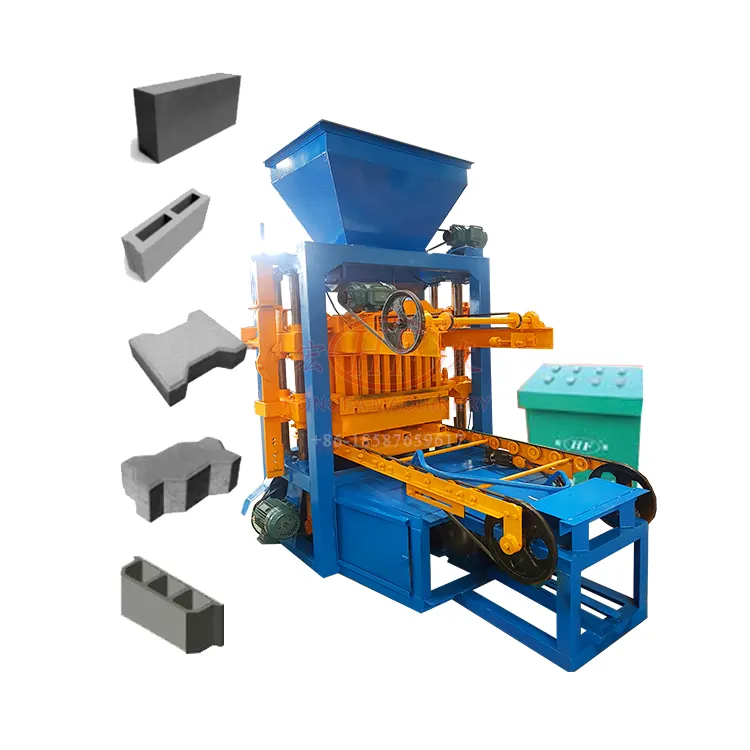 SMALL INVESTMENT hollow block maker concrete cement stock brick making machinery interlocking brick machine for building house