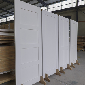 Pintu Interior MDF Putih Solid Core Gaya Shaker 1 2 3 4 Panel Grosir Pabrik - Product Image 5