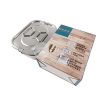 Boîte à lunch en acier inoxydable LIHONG pour enfants et adultes, boîte à lunch à double couche, boîte à bento thermique, récipient alimentaire, compatible micro-ondes
