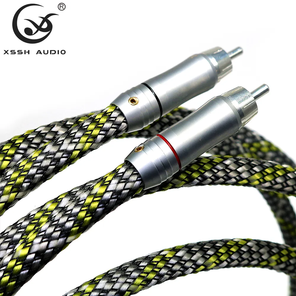 YIVO XSSH RCA zu RCA Pure Copper OFC 2 Core Wire Line Audio Musical Instrument 2RCA Extension Signal Audio Cable