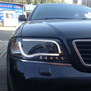 Aggiornamento al nuovo faro anteriore modificato stile Angel Eyes per fari a strisce LED Audi <span class=keywords><strong>A6</strong></span> luci anteriori da <span class=keywords><strong>1997</strong></span> a 2000 anni - Product Image 5