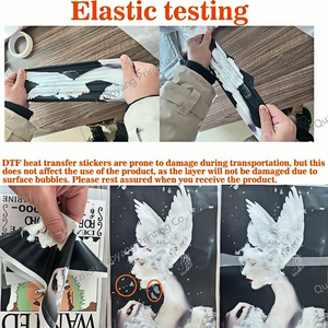 Dekal Digital Kustom <span class=keywords><strong>Transfer</strong></span> DTF untuk Pakaian, Layanan Cetak Kaos Plastisol Heat Pet, Stiker DTF Kustom - Product Image 6