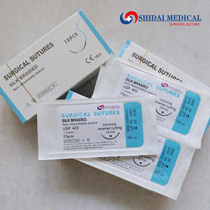 Fil de <span class=keywords><strong>suture</strong></span> chirurgical en soie <span class=keywords><strong>non</strong></span> résorbable, aiguille, fil médical en <span class=keywords><strong>nylon</strong></span>, sutures chirurgicales - Product Image 1