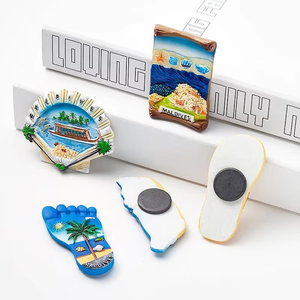 Aimants de réfrigérateur personnalisés durables en gros, artisanat en résine 3D sur mesure Maldives, aimant de réfrigérateur souvenir du pays pour le tourisme - Product Image 3