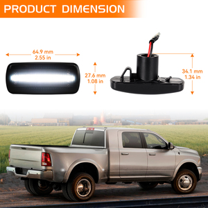 4 Luces de Señalización Laterales Delanteras y Traseras para Dodge RAM 2500HD 3500HD Doble Rueda 10-18 68042143AA, Lámparas Indicadoras LED Intermitentes - Product Image 4