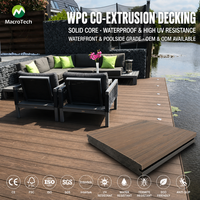 Grande taille 180x20mm piscine utiliser panneau WPC extérieur 250mm plancher de terrasse solide