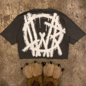 T-shirt vintage à manches courtes, coupe ample, 100 % coton, 270 g/m², de haute qualité, personnalisé, lourd, écologique, épaules tombantes, imprimé numérique - Product Image 2