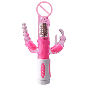Vibrador de Conejo 3 en 1 con Estimulador de Punto G, Bolas Anales Vibratorias, Estimulador de Clítoris y Vagina, Masajeador, Juguetes Sexuales para Mujeres - Product Image 2