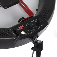 Simock Lampe annulaire LED bicolore de 19 pouces contrôlée par DMX pour maquillage, photographie, vidéo, studio en direct et enregistrement