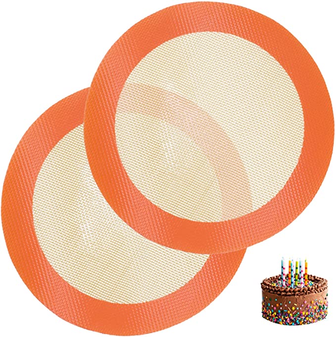 Антипригарные круглые силиконовые коврики для выпечки, термостойкий силиконовый коврик для выпечки для фритюрницы