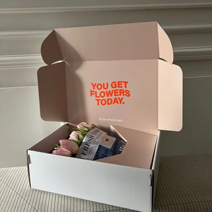 Biểu Tượng Tùy Chỉnh In Hoa Bao Bì Hộp Cho Bó Hoa Vận Chuyển Có Thể Tái Chế Hoa Hộp Quà Tặng Hộp Các Tông Cho Rose Tulip - Product Image 3