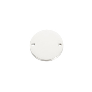 Dropshipping, pendentifs en acier inoxydable plaqué or 18 carats, connecteurs à double trou, logo gravé, pendentif vierge, sertissage de lunette, bijoux - Product Image 6