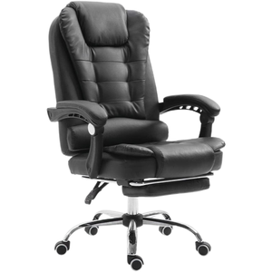 Silla de Oficina Ejecutiva de Lujo de Cuero PU de Alta Calidad con Reposapiés, Mueble Moderno Ergonómico para Jefe con Masaje - Product Image 1