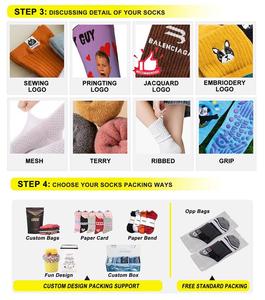 कारखाने प्रत्यक्ष शरद ऋतु युवा स्टाइलिश ट्रेंडी दैनिक उपयोग द्वारा बुना गया यूनिसेक्स चालक दल विरोधी पर्ची लुभावनी कपास मिश्रण खेल मोजे - Product Image 6