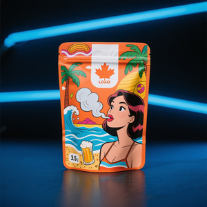 Túi <span class=keywords><strong>zip</strong></span> đứng có thể đóng kín, in ấn tùy chỉnh, 3.5g 7g 14g 28g, chất liệu Mylar, dùng đựng sushi, có lỗ treo và chống mùi - Product Image 3