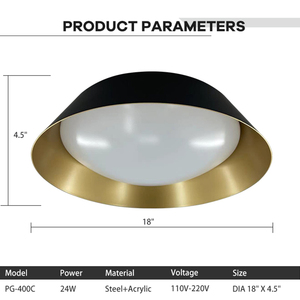 Lámpara de Techo LED de Acero para Dormitorio, Balcón o Pasillo, Diseño Moderno y Minimalista, Venta al por Mayor - Product Image 2