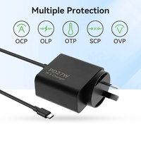 PD 27w Chargeur Rapide AU Plug 5.1V/5A 9V/3A 12V/2.25A 15V/1.8A Adaptateur AC/DC pour Raspberry PI 3 4 5 avec Connecteur DC Type C