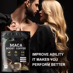 Marque privée Man Maca Energy Coffee Café Maca instantané naturel à base de plantes noir sain pour la puissance des hommes