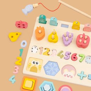 Juego de Matemáticas 5 en 1 de Madera para Contar y Clasificar Formas, Apilador de Colores, Rompecabezas Educativo Temprano para Niños y Niñas - Product Image 6