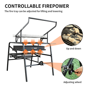 Griglia <span class=keywords><strong>Barbecue</strong></span> Girevole Personalizzata in Acciaio <span class=keywords><strong>Inox</strong></span> con Cestello <span class=keywords><strong>per</strong></span> Carbonella e Rete Rotante - Product Image 5