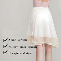 Jupe de danse mi-longue en mousseline de soie pour femme adulte, idéale pour la pratique de la danse classique et les spectacles, parfaite pour l'entraînement professionnel.
