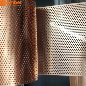 Lámina Metálica de Cobre Perforada Decorativa, Placa Perforada Personalizada para Barandillas de Escaleras Seguras - Product Image 3