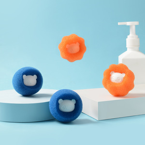 Boules à linge orange et bleues, petite taille, réutilisables pour les produits de nettoyage - Product Image 2