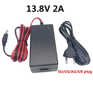 13.8 V 2A Ac 100V-240V Converter Power Supply Adapter 13.8 V Volt 2000mA Lithium Batterij Oplader switching DC5.5x2.5mm