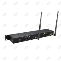 Sistema de Monitoreo Inalámbrico Estéreo para Músicos, Transmisor UHF, Receptor Metálico, Alcance de 50m, Codificación Digital, Alimentado por Batería