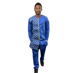 H & D Groothandel Hoge Kwaliteit Mode Jurk Vlakte Dashiki Shirt Afrikaanse Blouses Voor Mannen
