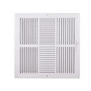 Lakeso Air Supply Diffuser four way air supply Hvac Square Ceiling Adjustable Ventilation Exhaust Return Air Grille